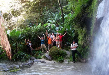 Hiking the Inca Trail to Machu Picchu in southern Peru.