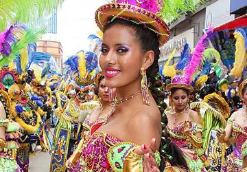 The Famous Carnaval of Oruro, near La Paz in Bolivia