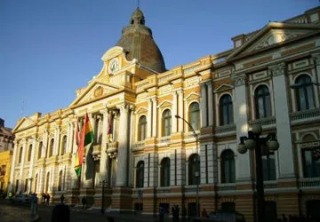 It all begins at Government Palace in La Paz, Bolivia