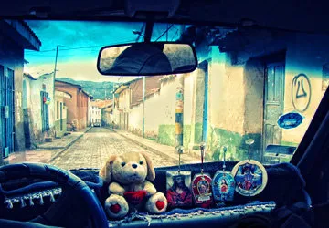 Taking a taxi in Cusco, Peru