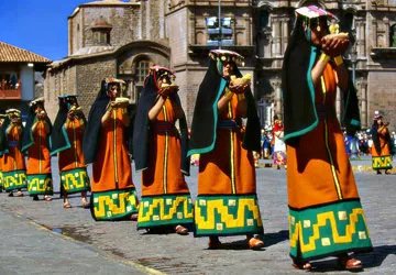 The Inti Raymi Sun Festival in Cusco, Peru. 