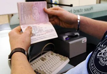 Document check at Peruvian immigration desk