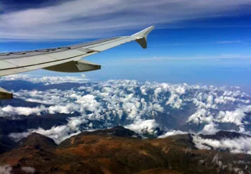 Flying over the Andes