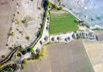 Cantayoc Aqueducts located in Nazca, Peru