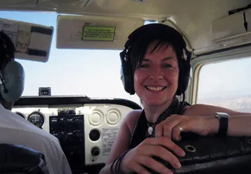 Flying over the Nazca Lines in Peru.