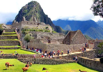 Visiting Machu Picchu Citadel, near Cusco, Peru