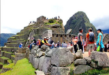 Visiting Machu Picchu Citadel, near Cusco, Peru