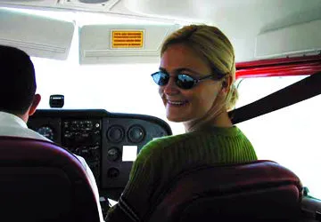 Taking off on a light aircraft flight over Peru's Nazca Line