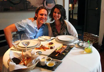 Eating at the Astrid & Gaston Restaurant in Lima Peru