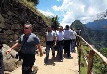 King Abdullah II of Jordan visits Machu Picchu in Peru.