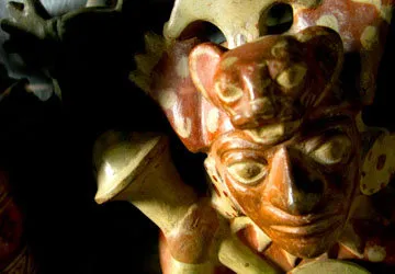 Ceramic pre-Columbian artifact from the Moche Civilization