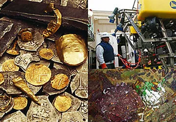 Salvaging the treasure of the Spanish Mercedes shipwreck.