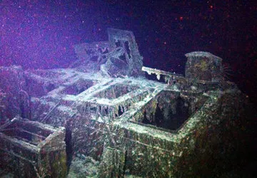 Underwater view of the Mercedes Shipwreck.