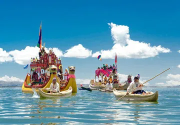 Manco Capac during the Puno Anniversary, Lake Titicaca