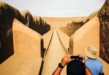 Chan Chan ruins on the Moche Route near Trujillo, Peru