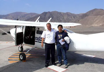 Getting ready to fly over the Nazca Lines in Peru