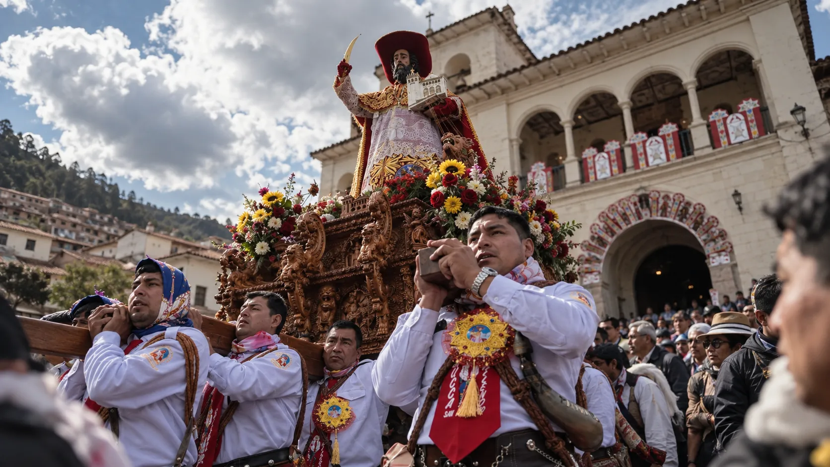 Folk dance troupes during the patronal festival of Doctor Pa