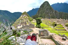 Descanso con vista a Machu Picchu
