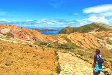 Camino inca en la isla del Sol