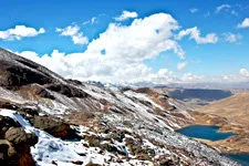 Vista de lagunas desde el Chacaltaya