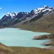 View of Glacier Lagoon and the surrounding snowy peaks, La P
