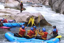 Navigating the rapids of the Apurimac River outside Cusco Pe