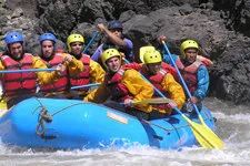 Tackling the rapids of the Urubamba River in the Sacred Vall