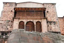 View of Koricancha, the Inca Sun Temple, in Cusco, Peru.