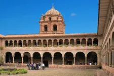 Interior view of the Inca Sun Temple of Koricancha in Cusco,
