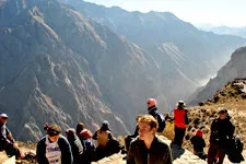 Panoramic view of Colca Canyon at Condors Cross near Arequip