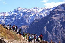 Condors Cross lookout in Colca Canyon in Arequipa, Peru.
