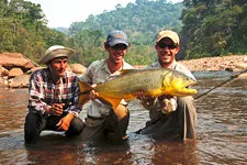 Fishing in the Beni River in the Bolivia Amazon at Chalalan 