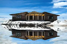 Salt Hotel in Uyuni Salar Salt Flats near Potosi, Bolivia.