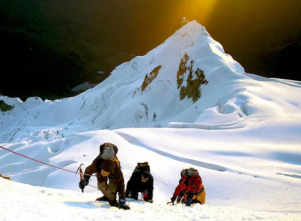 Climbing Huayna Potosi