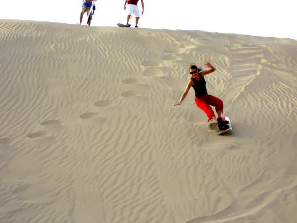 Sandboarding at Huacachina Oasis