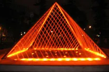 Pyramid Fountain at the Magic Water Circuit in Lima, Peru.