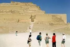 Visiting the pre-Inca Pachacamac oracle ruins near Lima, Per