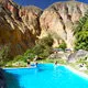 Pool at oasis in Colca Canyon near Arequipa, Peru.