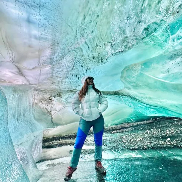 tourist at quelccaya glaciar