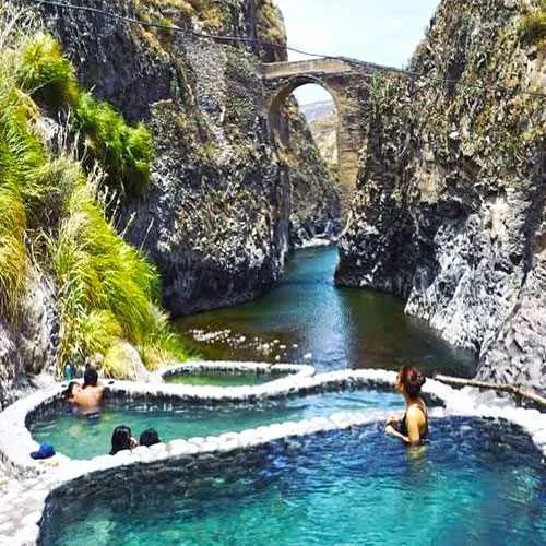 Cover Photo. Pool at oasis in Colca Canyon near Arequipa, Pe
